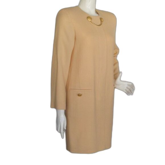 DÉPÈCHE MODE Dress, XL, Creamy Yellow, Chain Hardware, Long sleeves, Back Zipper - Picture 2 of 11